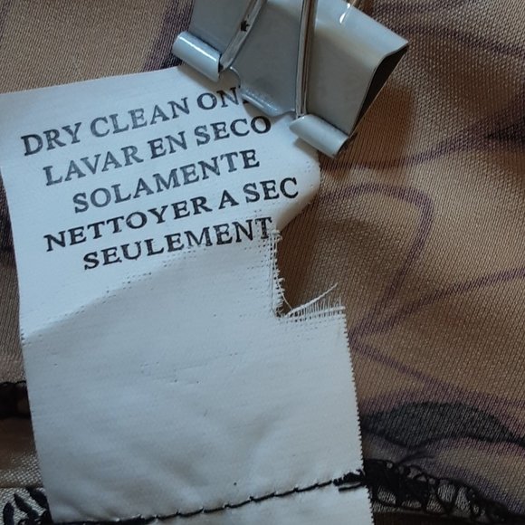 Bebe 100% Silk Black Pink Strapless Floral Flowy Dress Size Large - Picture 15 of 16